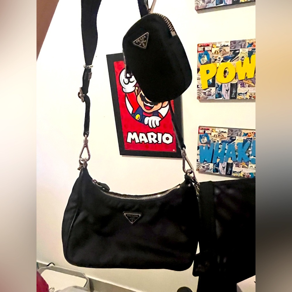 Nylon Re-Edition 2005 Shoulder Bag Black